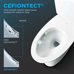 TOTO® Aquia® IV One-Piece Elongated Dual Flush 1.28 and 0.8 GPF Universal Height, WASHLET®+ Ready Toilet with CEFIONTECT®, Cotton White- MS646234CEMFG#01