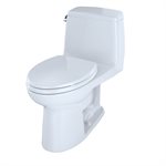 TOTO® Eco UltraMax® One-Piece Elongated 1.28 GPF ADA Compliant Toilet with CEFIONTECT, Cotton White - MS854114ELG#01