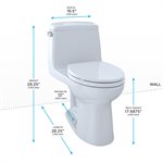 Toilette monocoque allongée TOTO® UltraMax® 1,6 GPF conforme ADA, blanc colonial - MS854114SL#11