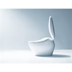 Toilette TOTO® NEOREST® NX2 à double chasse 1,0 ou 0,8 GPF avec siège de bidet intégré, EWATER+® et ACTILIGHT® - Blanc coton - MS901CUMFX#01