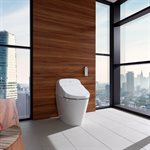 TOTO® WASHLET® G400 Bidet Seat with Integrated Dual Flush 1.28 or 0.9 GPF Toilet with PREMIST, Cotton White - MS920CEMFG#01