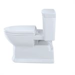 TOTO® Eco Soirée® Toilette monocoque allongée 1,28 GPF à hauteur universelle avec jupe CEFIONTECT, os - MS964214CEFG#03