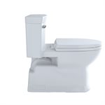 TOTO® Eco Soirée® One Piece Elongated 1.28 GPF Universal Height Skirted Toilet with CEFIONTECT, Colonial White - MS964214CEFG#11