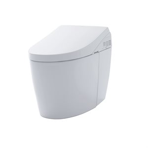 Toilette NEOREST® AH à double chasse 1,0 ou 0,8 GPF avec siège de bidet intercalé et EWATER+, coton blanc- MS989CUMFG#01