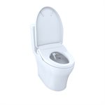 TOTO® WASHLET®+ Aquia® IV 1G® Two-Piece Elongated Dual Flush 1.0 and 0.8 GPF Toilet with Auto Flush S500e Bidet Seat, Cotton White - MW4463046CUMFGA#01