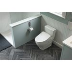 TOTO WASHLET®+ Aimes® Toilette allongée monocoque 1,28 GPF avec siège de bidet S550e à chasse automatique, coton blanc - MW6263056CEFGA#01
