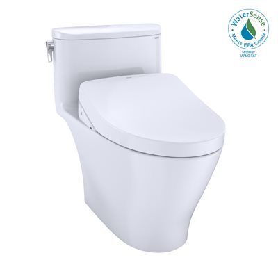 TOTO® WASHLET®+ Nexus® 1G® One-Piece Elongated 1.0 GPF Toilet with Auto Flush S500e Contemporary Bidet Seat, Cotton White - MW6423046CUFGA#01