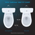 TOTO SoftClose Non Slamming, Slow Close Elongated Toilet Seat and Lid, Colonial White - SS124#11