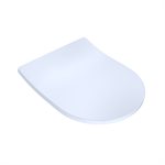 TOTO® SoftClose® Slim D-Shape Non-Slamming Seat and Lid for RP Wall-Hung Toilet, Cotton White - SS247R#01