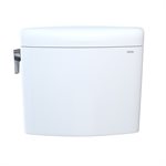 TOTO® Aquia IV® Cube Dual Flush 1.28 and 0.8 GPF Toilet Tank Only with WASHLET®+ Auto Flush Compatibility, Cotton White - ST436EMA#01