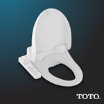 Siège de toilette bidet électronique TOTO® WASHLET® C100 avec PREMIST, rond, coton blanc- SW2033R#01