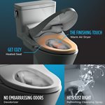 TOTO® WASHLET® C100 Electronic Bidet Toilet Seat with PREMIST, Round, Cotton White- SW2033R#01