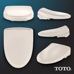 TOTO® WASHLET® S500e Electronic Bidet Toilet Seat with EWATER+® Bowl and Wand Cleaning, Contemporary Lid, Elongated, Sedona Beige - SW3046#12