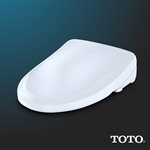 TOTO® WASHLET® S550e Electronic Bidet Toilet Seat with EWATER+® Bowl and Wand Cleaning and Auto Open and Close Classic Lid, Elongated, Cotton White - SW3054#01