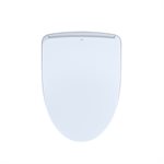 TOTO® S550e WASHLET®+ and Auto Flush Ready Electronic Bidet Toilet Seat with EWATER+® Bowl and Wand Cleaning and Auto Open and Close Contemporary Lid, Elongated, Cotton White - SW3056AT40#01