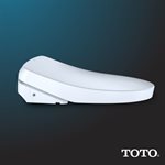 Siège de toilette bidet électronique TOTO® WASHLET® S550e avec nettoyage de la cuvette et de la baguette EWATER+®, allongé, coton blanc - SW3056 #01