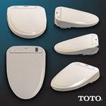 TOTO® WASHLET® S350e Electronic Bidet Toilet Seat with Auto Open and Close and EWATER+® Cleansing, Round, Sedona Beige - SW583#12