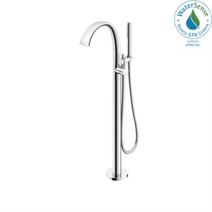 TOTO® ZN Single-Handle Freestanding Tub Filler Faucet with 1.75 GPM Handshower, Polished Chrome - TBP01301U#CP