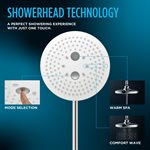 TOTO® G Series 2.5 GPM Multifunction 8.5 inch Square Showerhead with COMFORT WAVE and WARM SPA, Polished Chrome - TBW02004U1#CP