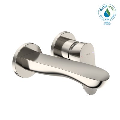 TOTO® GO 1.2 GPM Wall-Mount Single-Handle Bathroom Faucet with COMFORT GLIDE™ Technology, Polished Nickel - TLG01310U#PN