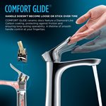 TOTO® GS Series 1.2 GPM Single Handle Bathroom Faucet for Vessel Sink with COMFORT GLIDE Technology and Drain Assembly, Polished Chrome - TLG03305U#CP
