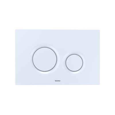 TOTO® Dual Flush Round Push Button Plate for Select DuoFit In-Wall Tank Unit, White Matte - YT930#WH